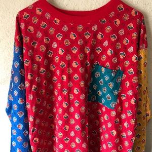 Vintage Colorful pocket tee long sleeve